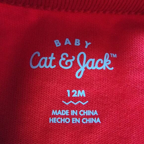 Cat & Jack Christmas Bodysuit‎ Girls Sz 12M Red Tulle Skirt 1 Pc Holiday Outfit - Picture 5 of 7